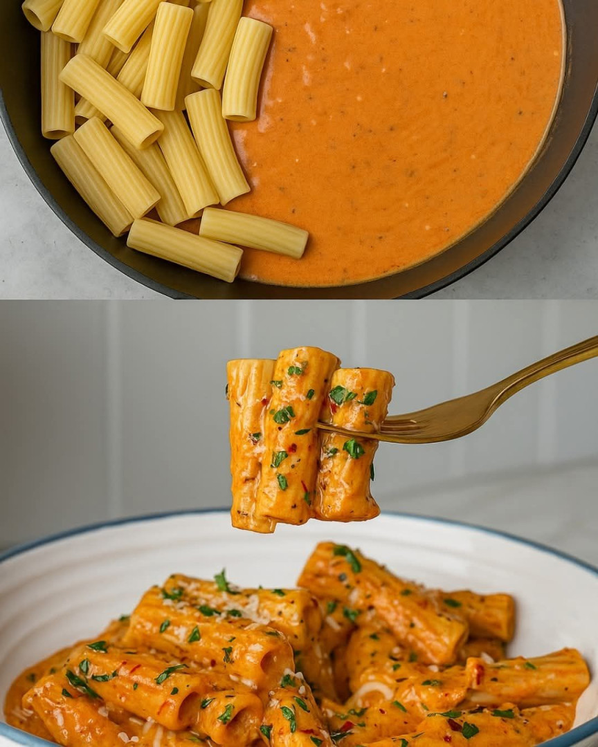 Rigatoni with Creamy Tomato Sauce and Herbs