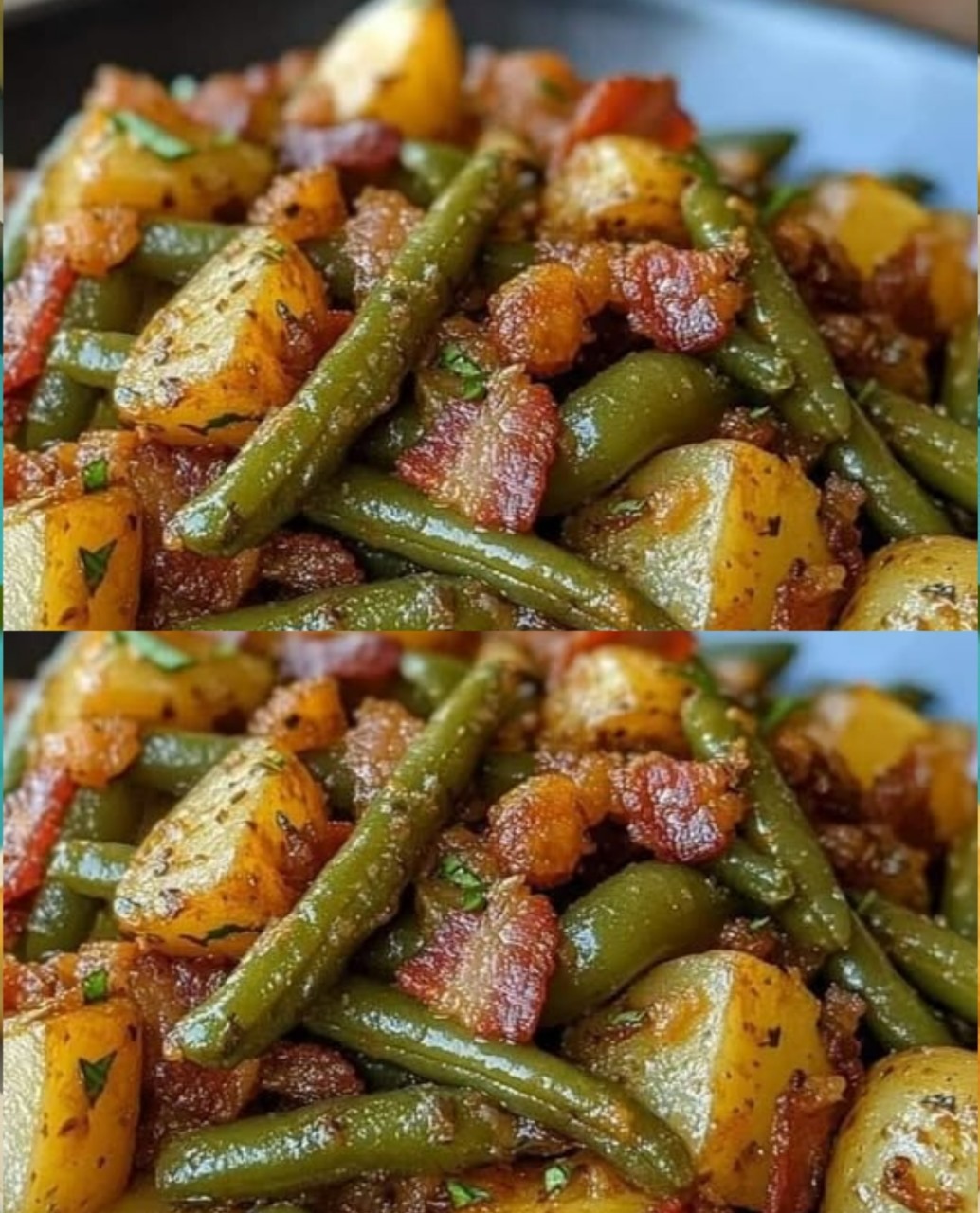 Country Ranch Green Beans and Potatoes with Bacon