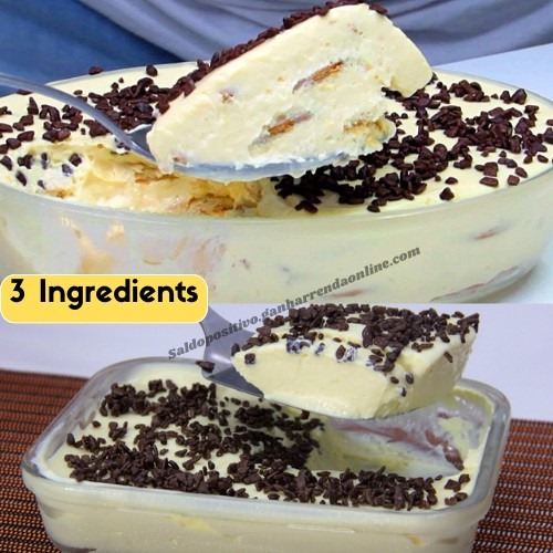 Easy Dessert with 3 Simple Ingredients, in 10 Minutes.