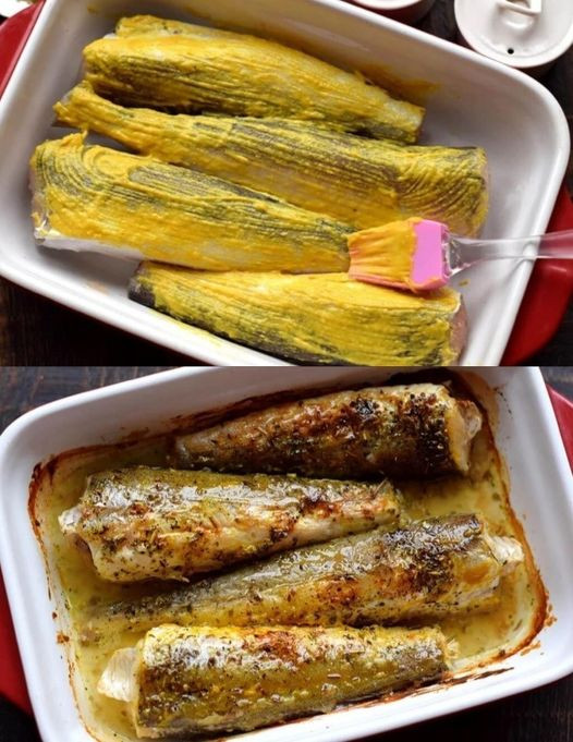 I don’t fry pollock, but I bake it. Just brush the fish with mustard: it’s incredibly tasty