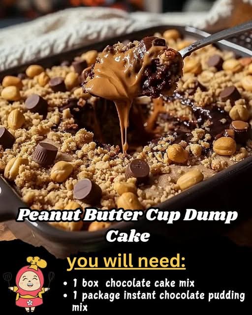 Peanut Butter Cup Dump Cake