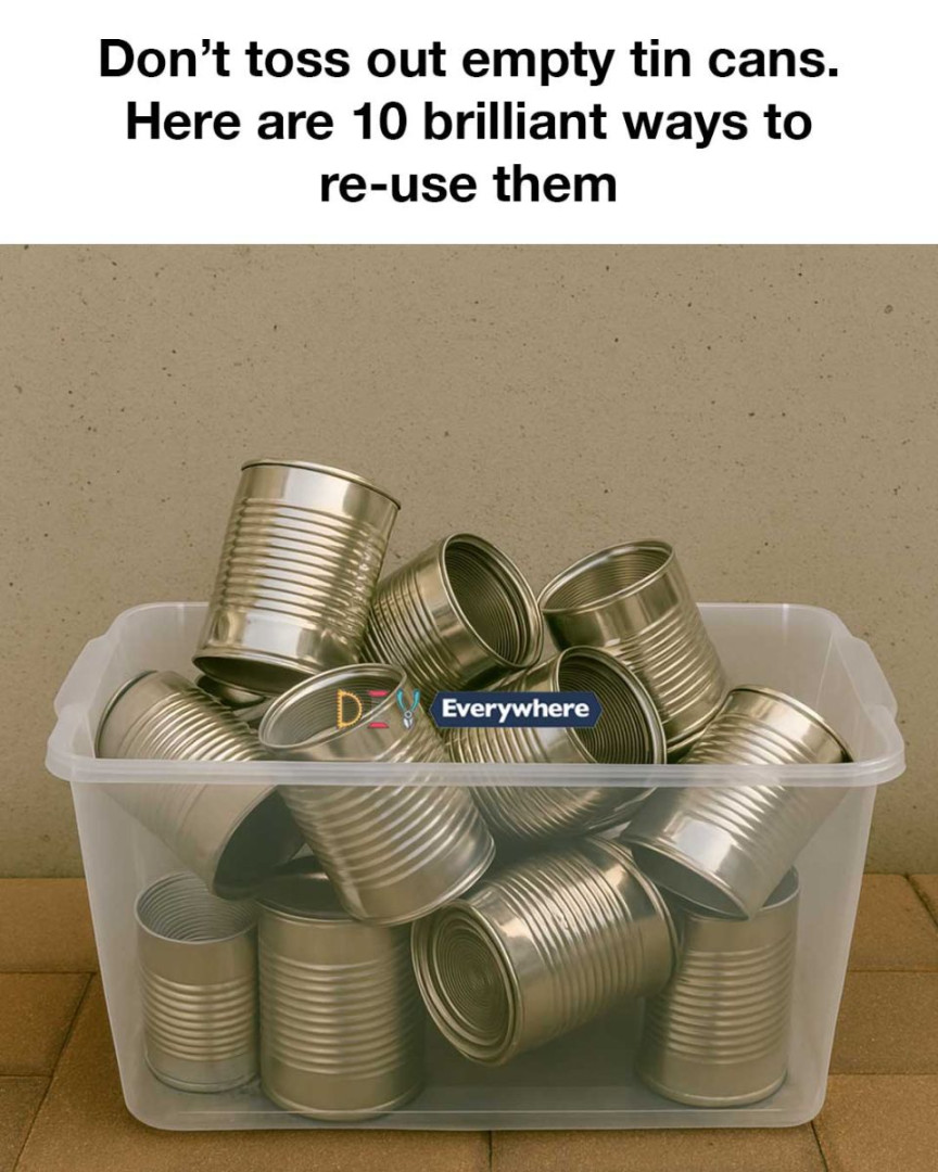 Don’t toss out empty tin cans. Here are 10 brilliant ways to re-use them
