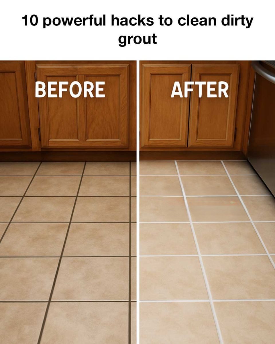 10 powerful hacks to clean dirty grout