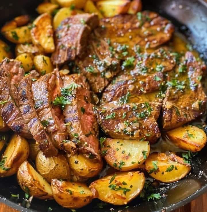 Garlic Herb Steak and Potatoes