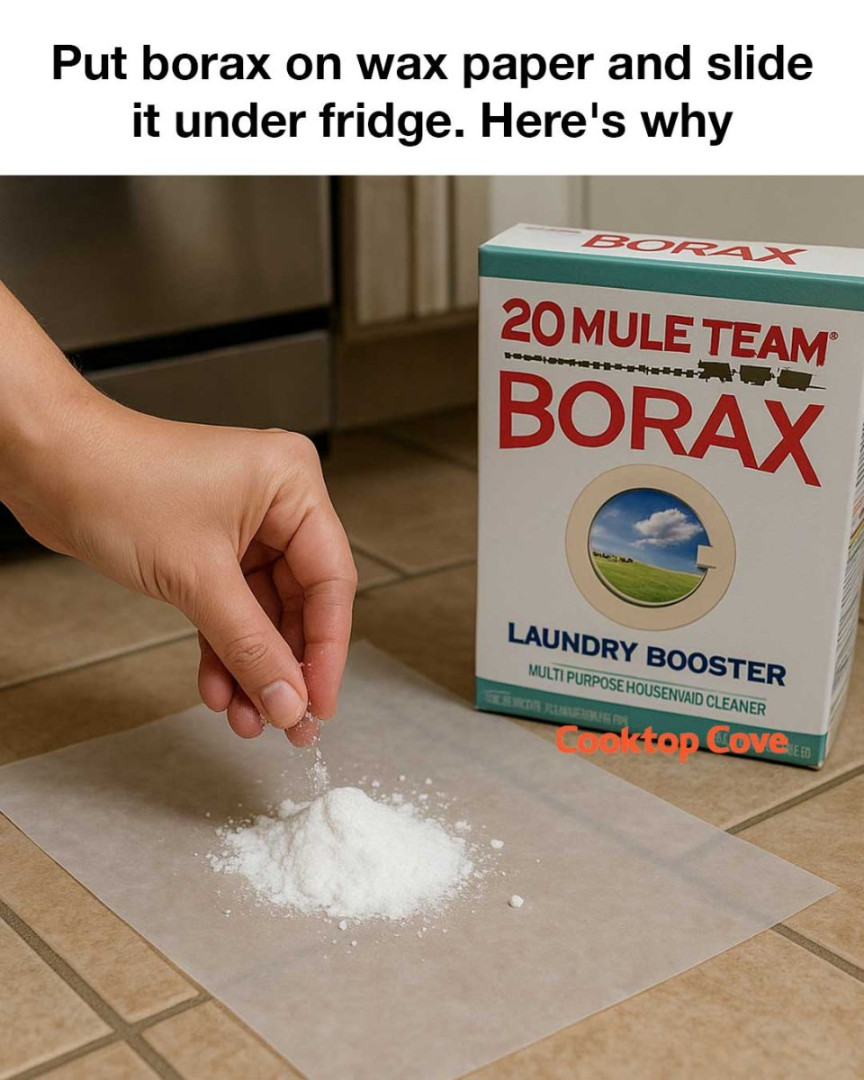 Put borax on wax paper and slide it under fridge. Here’s why