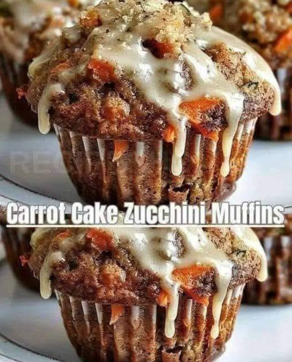 Carrot Cake Zucchini Muffins Ingredients: