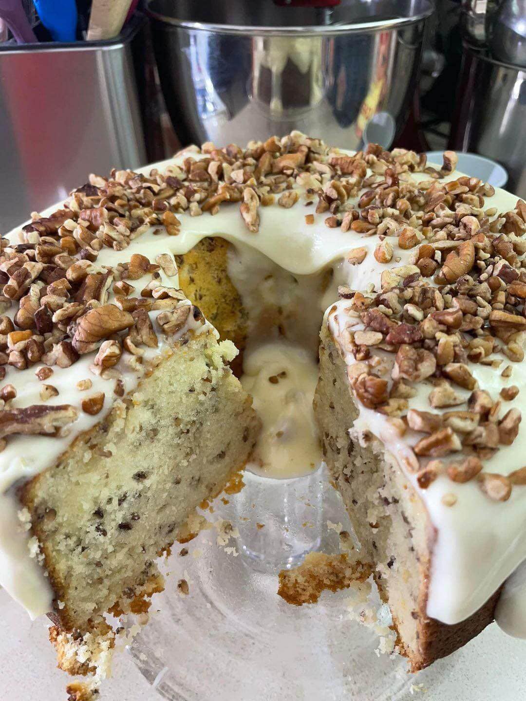 Butter Cream Pecan Pound Cake