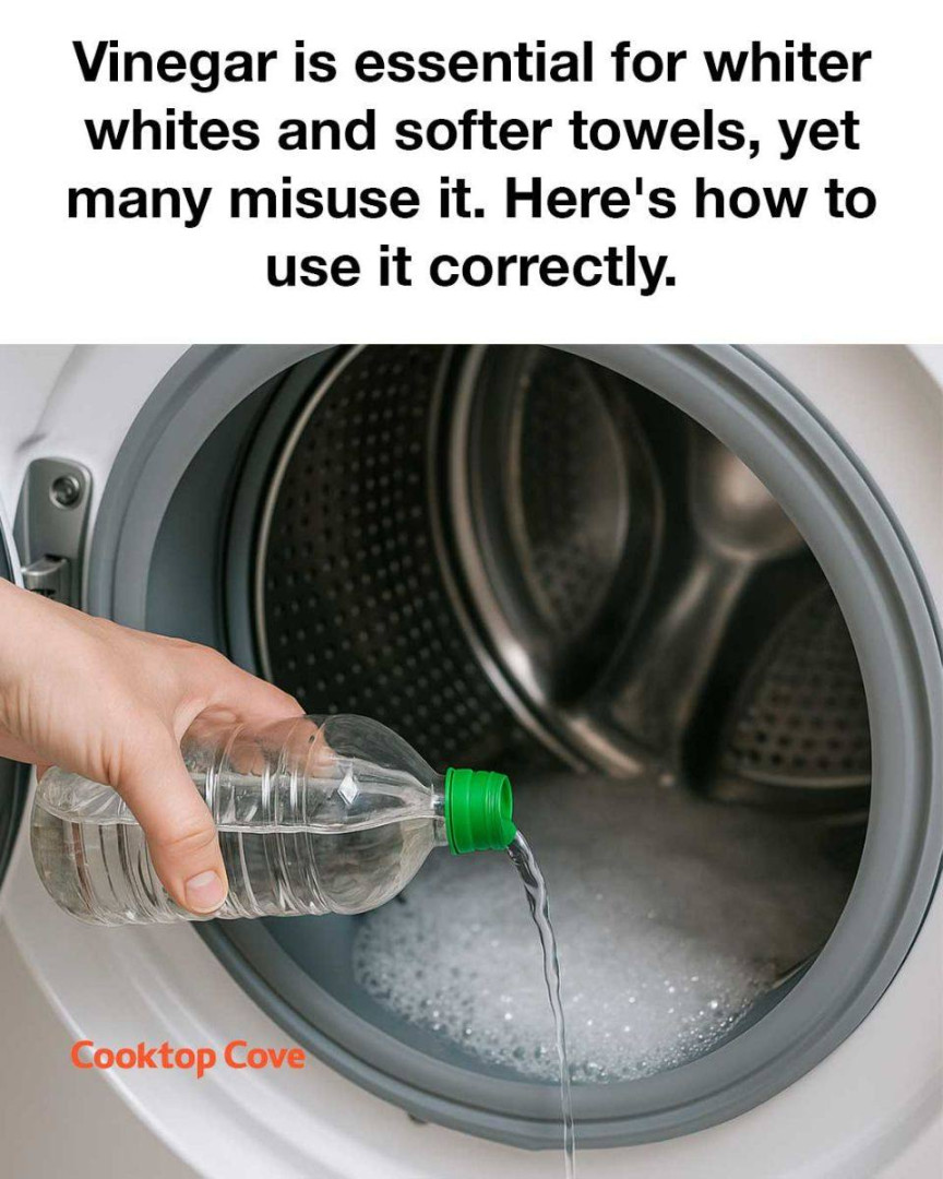 Vinegar is essential for whiter whites and softer towels, yet many misuse it. Here’s how to use it correctly.