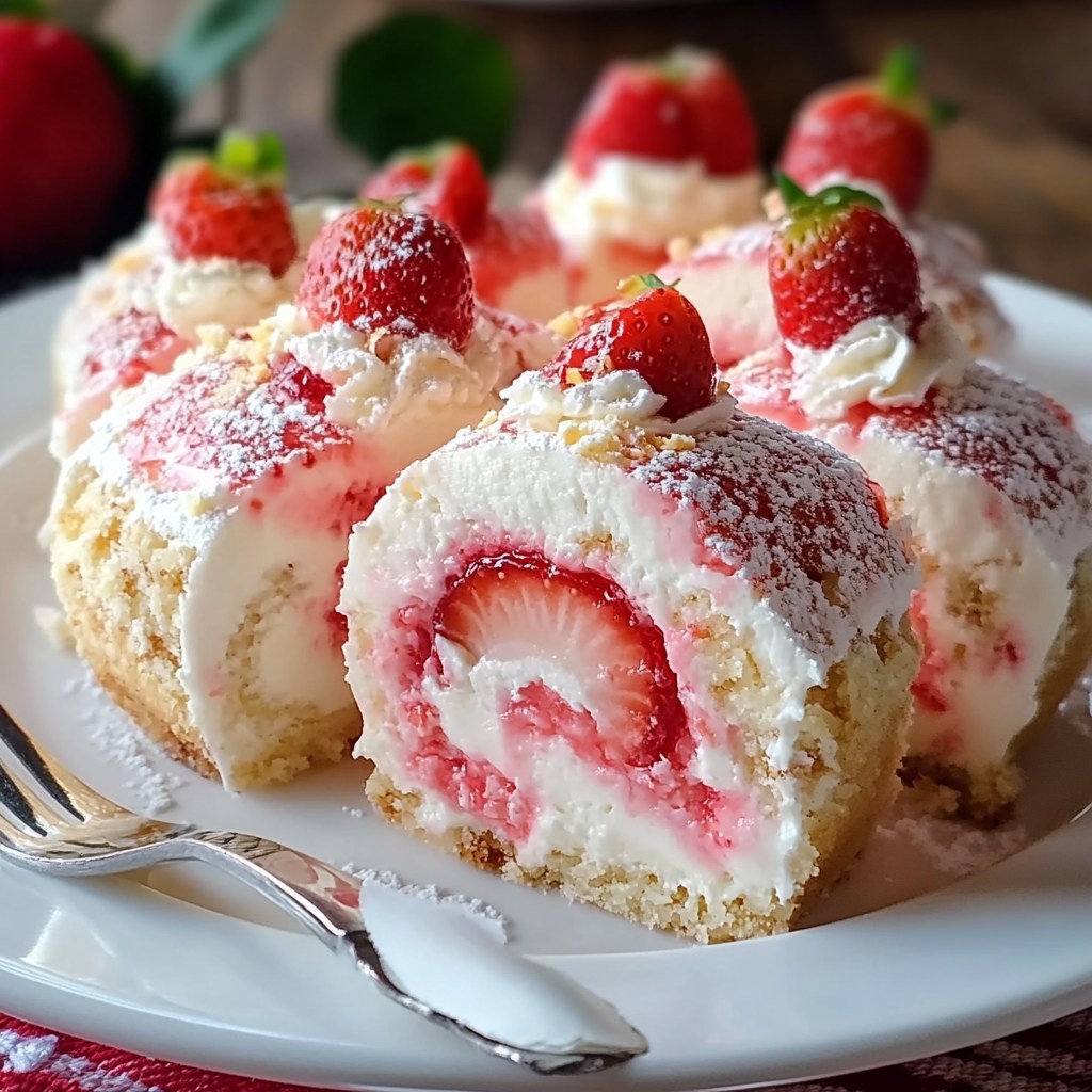 Strawberry Shortcake Cheesecake Rolls