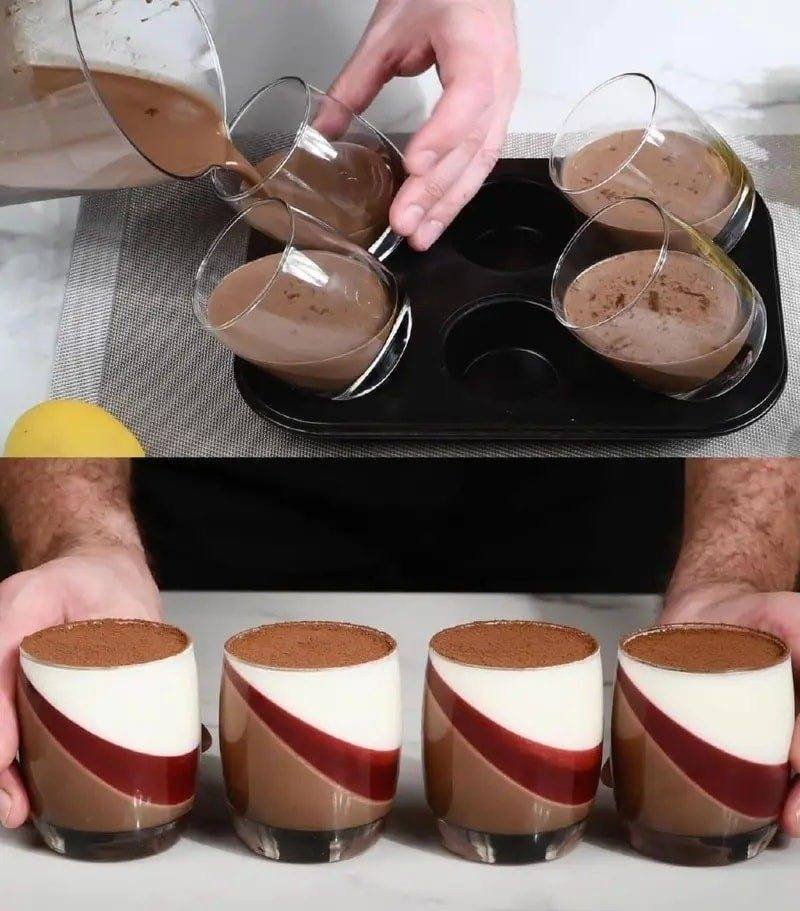 Chocolate and Raspberry Panna Cotta: Easy and No-Bake