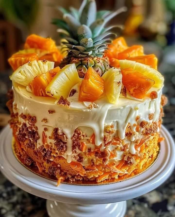 Hawaiian Carrot Pineapple Cake