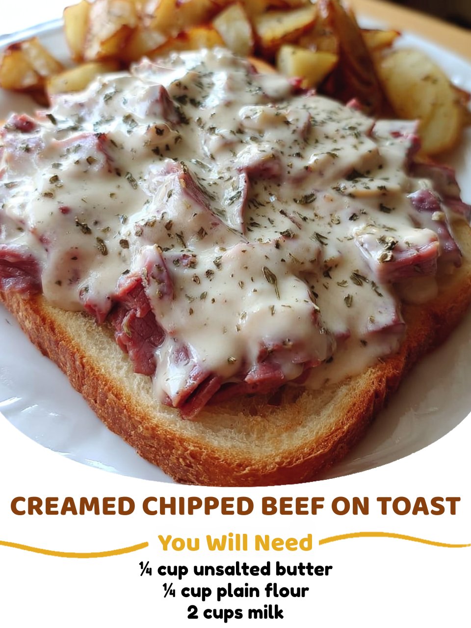 Creamed Chipped Beef On Toast