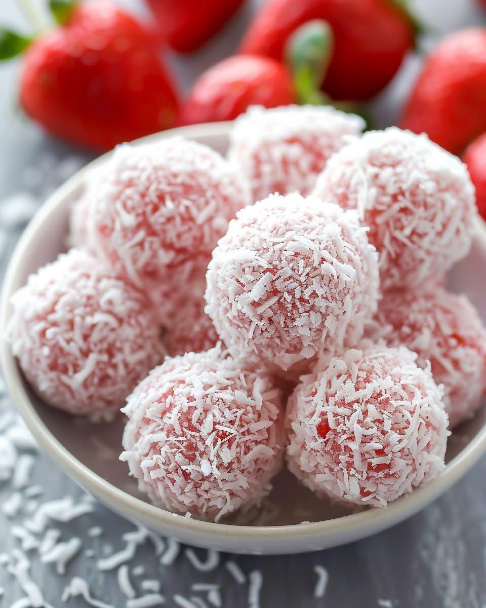 Strawberry Coconut Balls