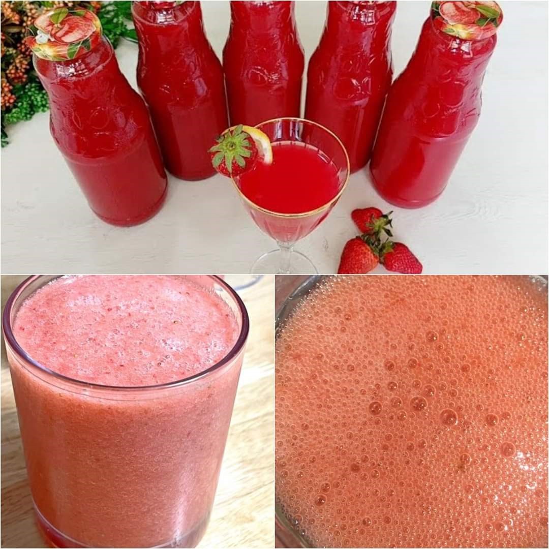 How to Make Sugar-Free, Natural Strawberry Juice for Long-Term Storage