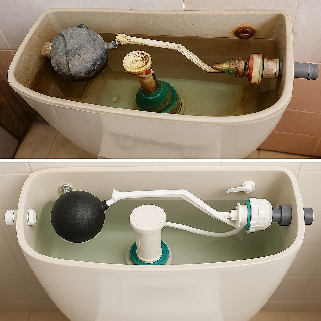 How to clean the toilet tank and make it look like new