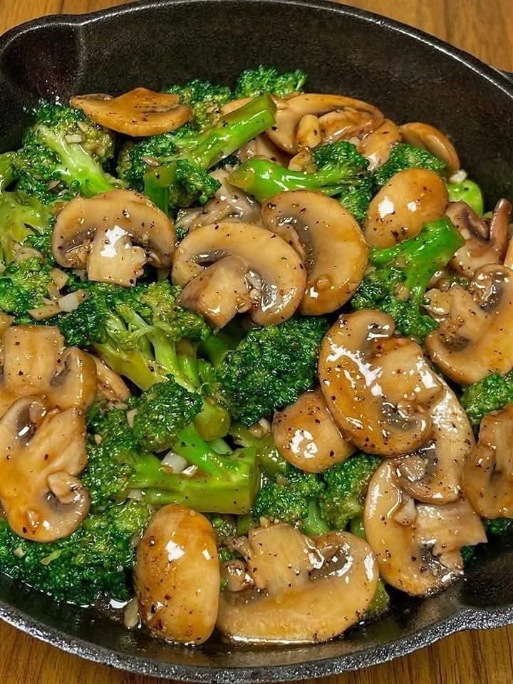 Broccoli and Broccoli and Mushroom Stir Fry Recipe