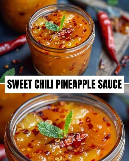whipped up this homemade Sweet Chili Pineapple Sauce