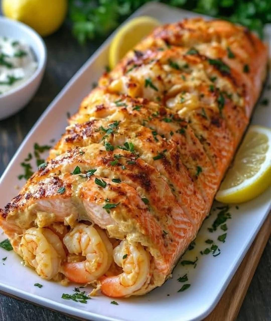 juicy salmon fillet