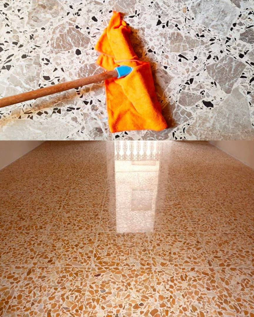 How to clean and polish marble grit floors with natural methods