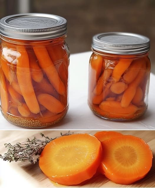 Crunchy, tangy, and oh-so-delicious! These Pickled Carrots are a must-try! 🥕✨
