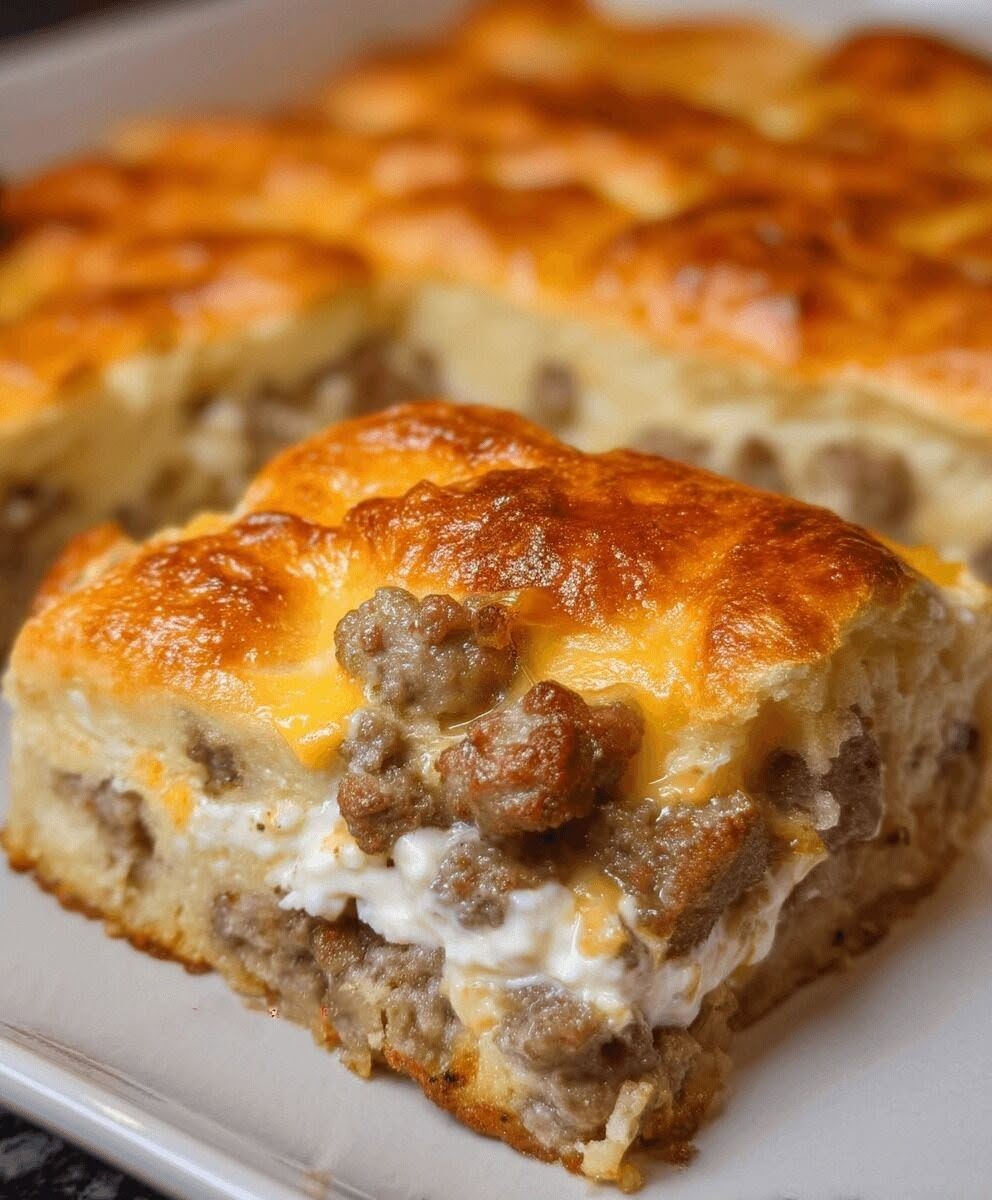 Sausage Cream Cheese Casserole (Only 3 Ingredients)