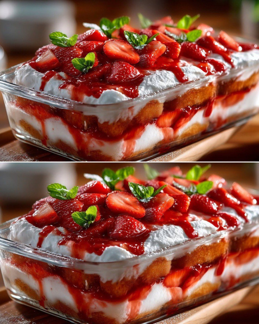 Ovenless Strawberry Tiramisu