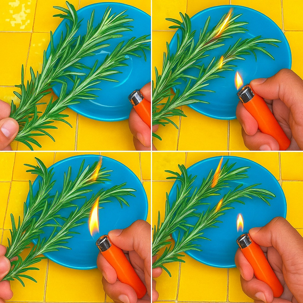 Try burning a sprig of rosemary at home and observe the effects after 10 minutes.