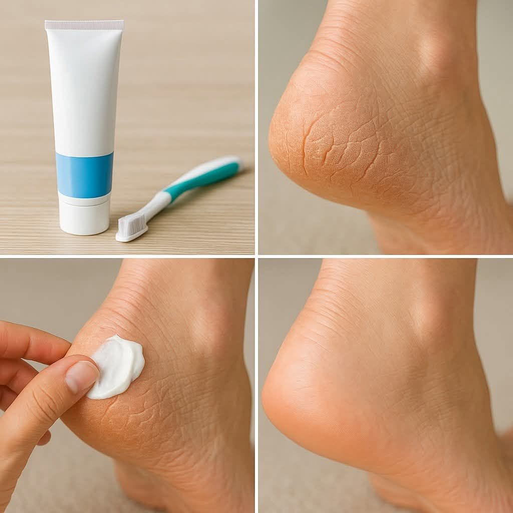 Remove Cracked Heels and Achieve Beautiful Feet Easily with Toothpaste!
